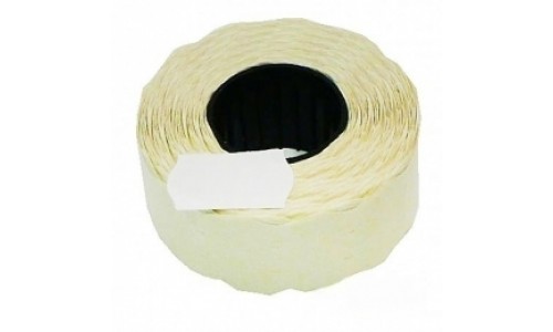 Этикет лента 21x12 белая фигурная